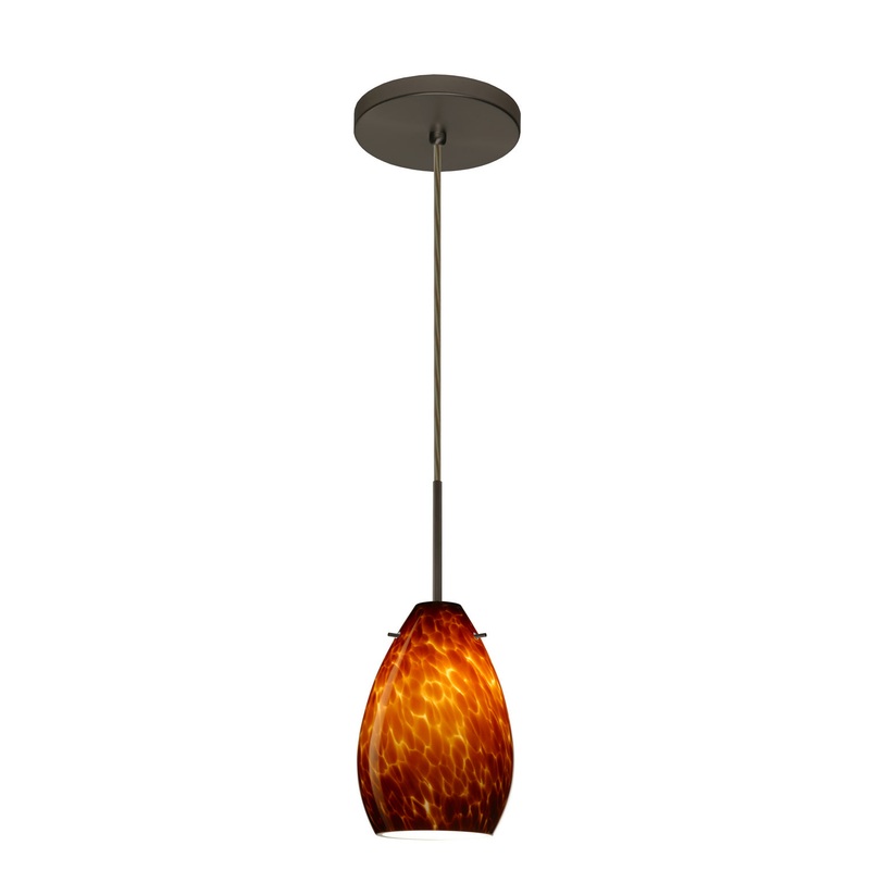Besa 1BT-171318-HAL-BR Pera One Light Pendant Bronze (Discontinued)