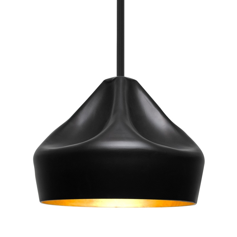 Besa 1TT-LOTUS-BK Besa Lotus Stem Pendant One Light Pendant Black