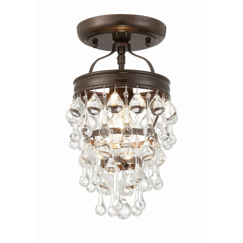 Crystorama 131-VZ_CEILING Calypso One Light Semi Flush Mount Vibrant Bronze