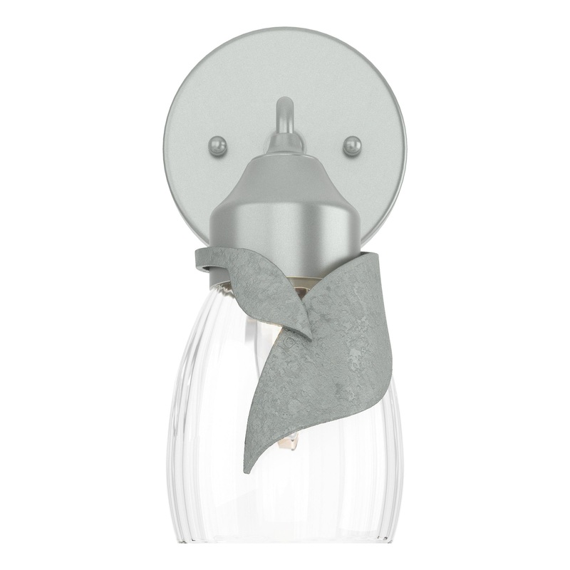 Lapas 1-Light Bath Sconce Vintage Platinum Water Glass (LL)