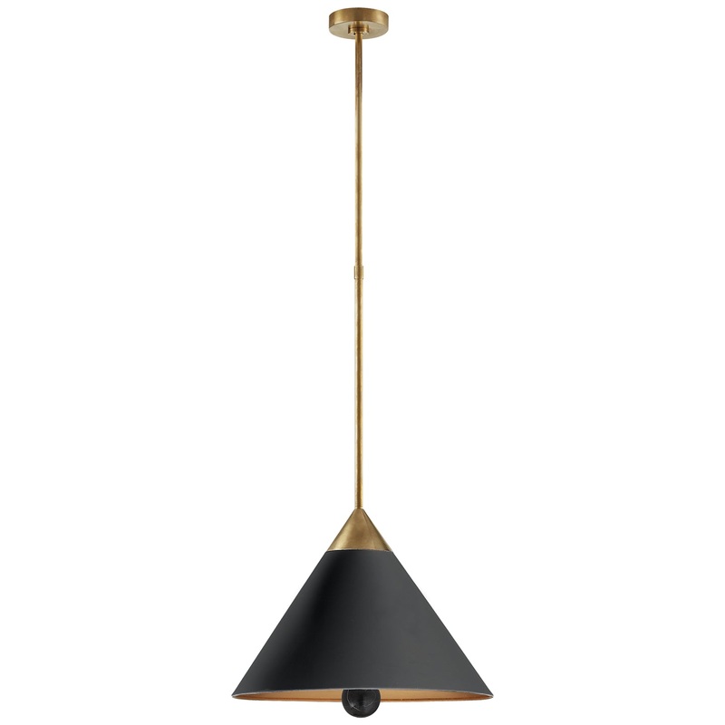 LED Pendant from the Cleo Collection in Antique-Burnished Brass Finish by Visual Comfort Signature