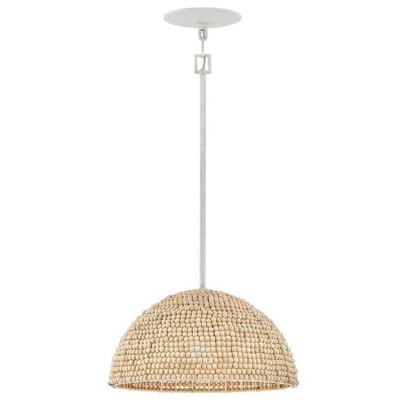 LED Pendant from the Dalia Collection in Textured Plaster Finish by Hinkley