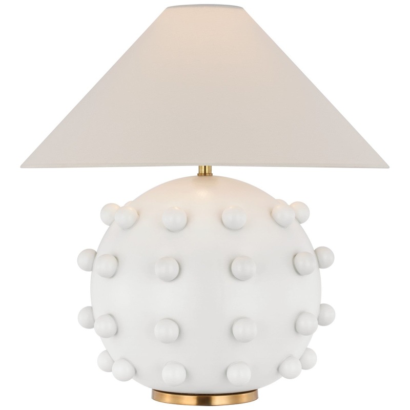LED Table Lamp from the Linden Collection in Plaster White Finish by Visual Comfort Signature
