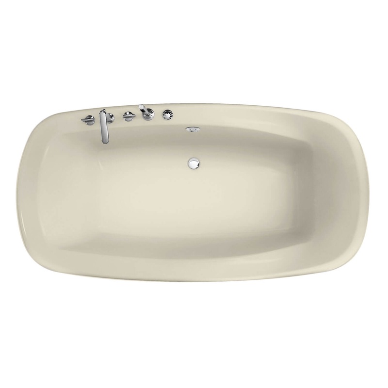 MAAX 101317-000-004 Eterne 7236 Acrylic Drop-in Center Drain Bathtub in Bone