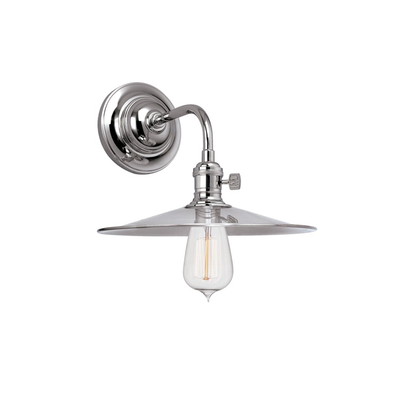 One Light Wall Sconce from the Heirloom Collection in Polished Nickel Finish by Hudson Valley