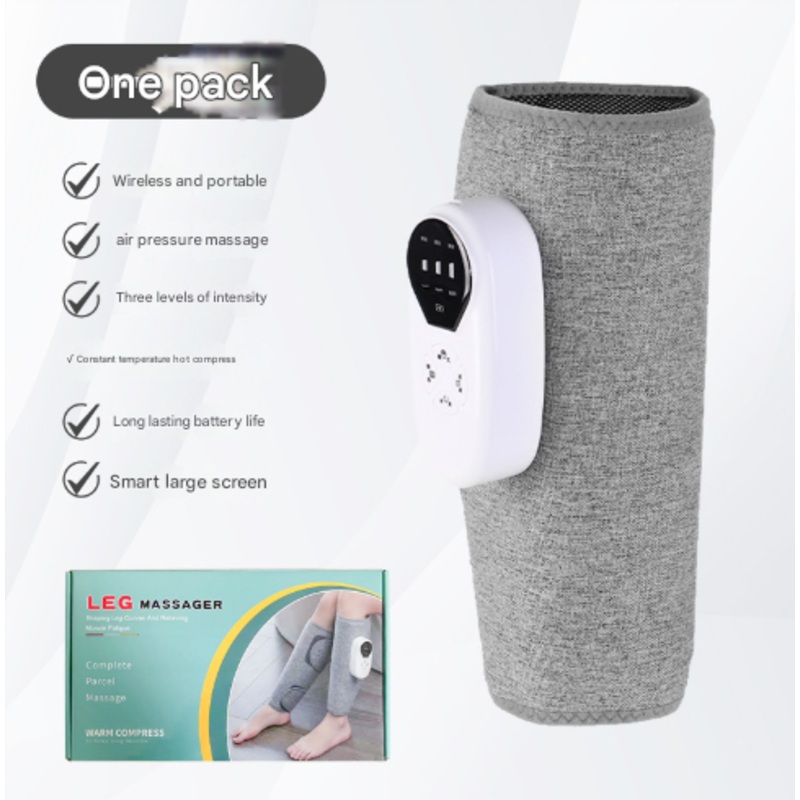 [One Pack] Three Modes + Three Vibrations + Three Heat Packs Multifunctional Electric Leg Massager with Air Wave Technology and Heat Therapy – 55x30x0.2cm