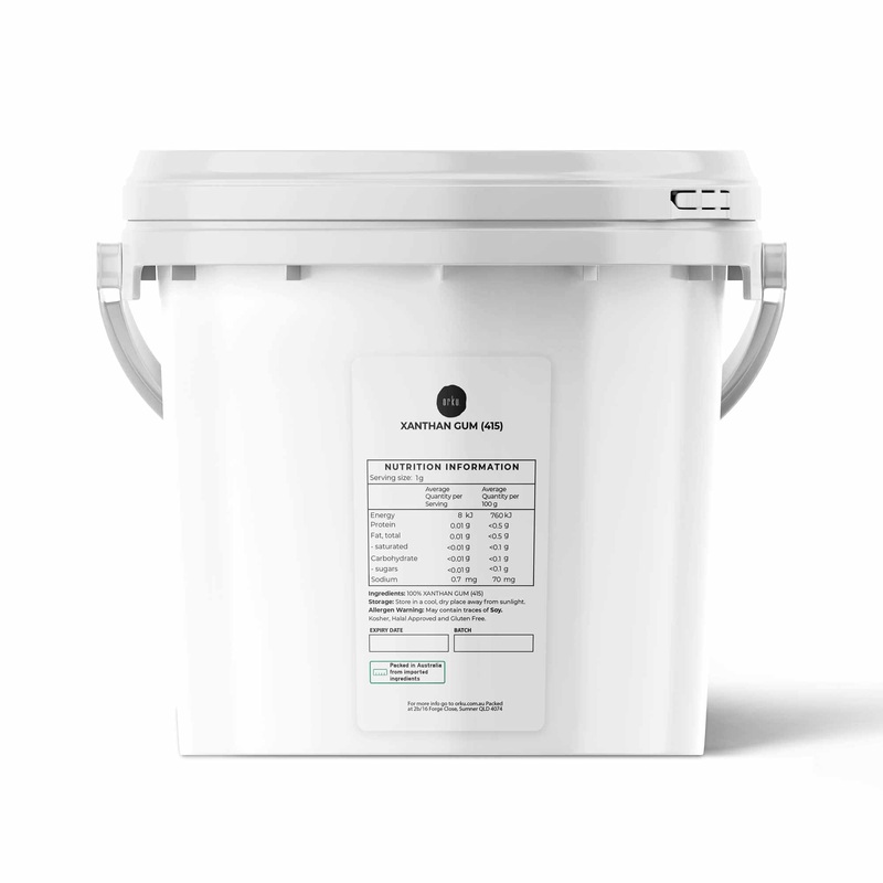 Orku 3Kg Xanthan Gum Thickener Pure Powder 200 Mesh FCC E415 Food Additive TUB