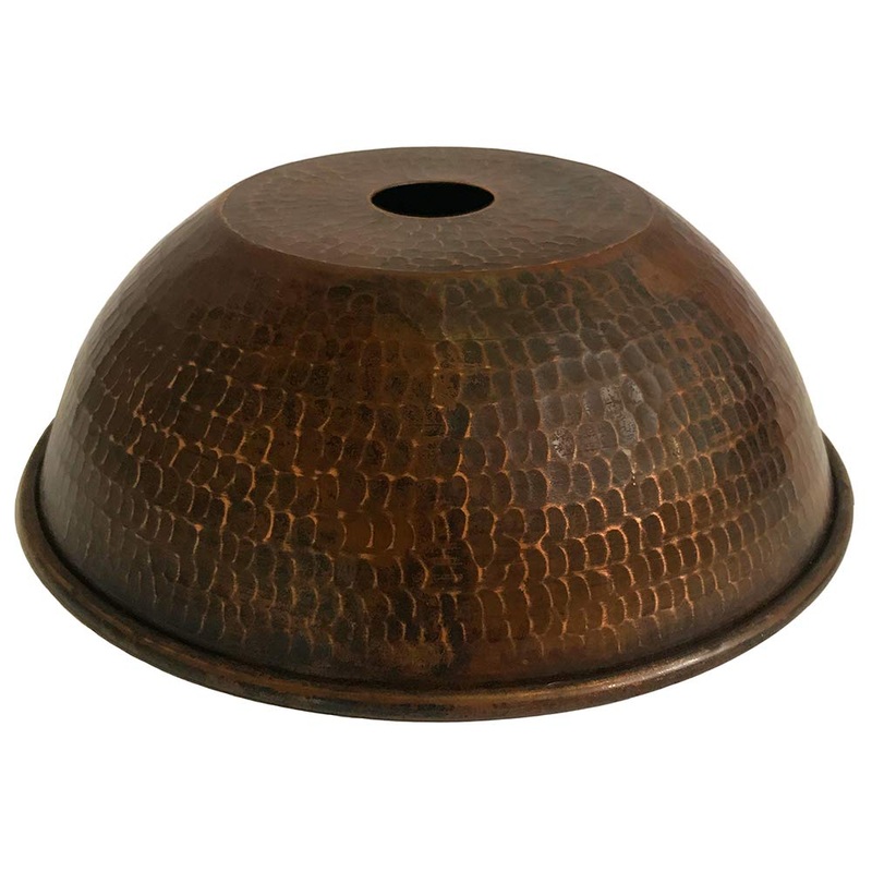 Premier Copper Products SH-L200DB Hand Hammered Copper 8.5-Inch Dome Pendant Light Shade