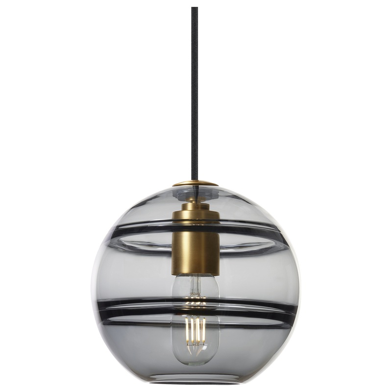 Sedona Medium Pendant Aged Brass Smoke LED Bulb(s) Included