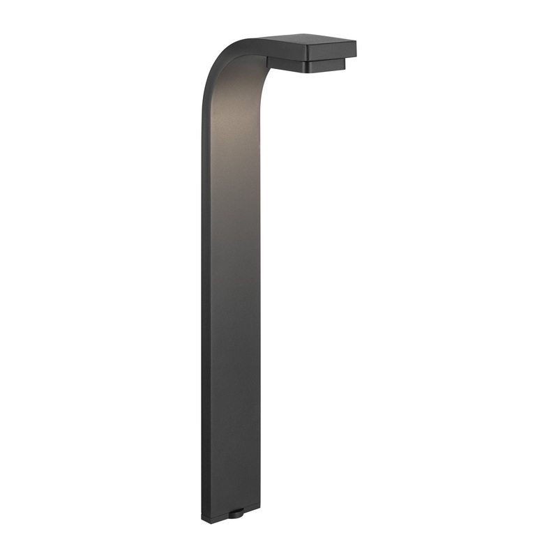 12 Volt LED 22.5″ Curved Path Light Textured Black 2700K