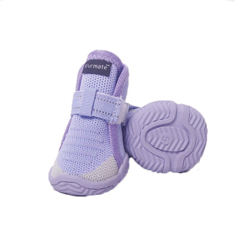 2# Purple Breathable Woven Dog Shoes for Small to Medium Dogs – Non-Slip, Durable, Anti-Dirty Paw Protectors