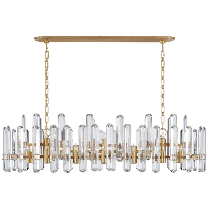 24 Light Chandelier from the Bonnington Collection in Hand-Rubbed Antique Brass Finish by Visual Comfort Signature