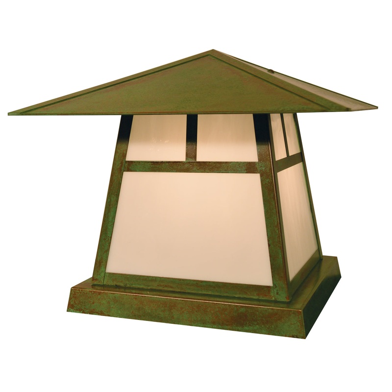 Arroyo CC-12TWO-VP Carmel One Light Column Mount Verdigris Patina