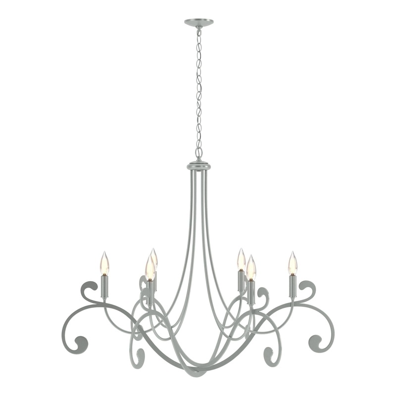 Bella 6-Arm Chandelier Vintage Platinum