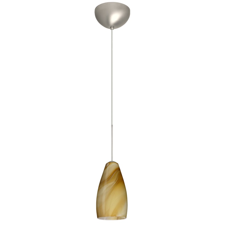 Besa 1XC-7198HN-SN Karli One Light Pendant Satin Nickel