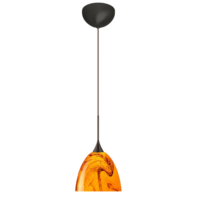 Besa 1XC-7570HB-BR Sasha One Light Pendant Bronze (Discontinued)