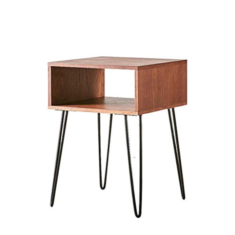 Comodino Legno massello in Ferro battuto Mini Camera da Letto retr armadietto personalit libreria d’Arte cassetto armadio-50x45x40cm FANJIANI