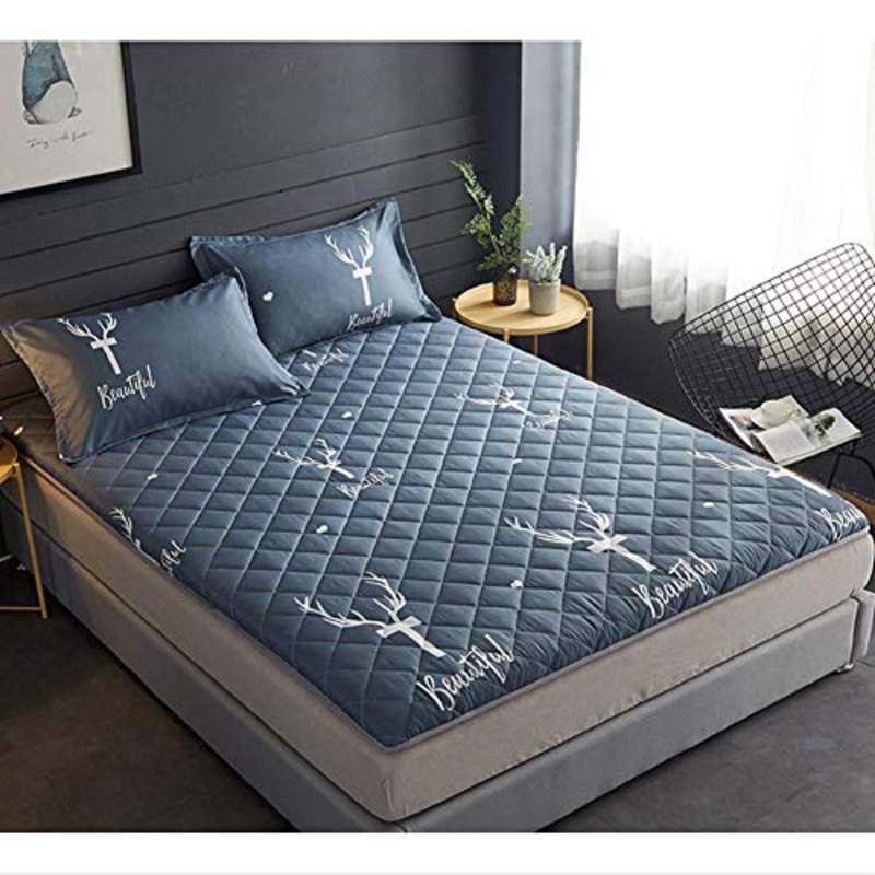 Floor Mattress Futon Mattress,Breathable Fold Futon,Thick Mattress,Double Japanese Sleeping Pad,Soft Futon Floor Mattress,Foldable Roll Up Floor Mattress,Thickness 5cm,A,150x200cm