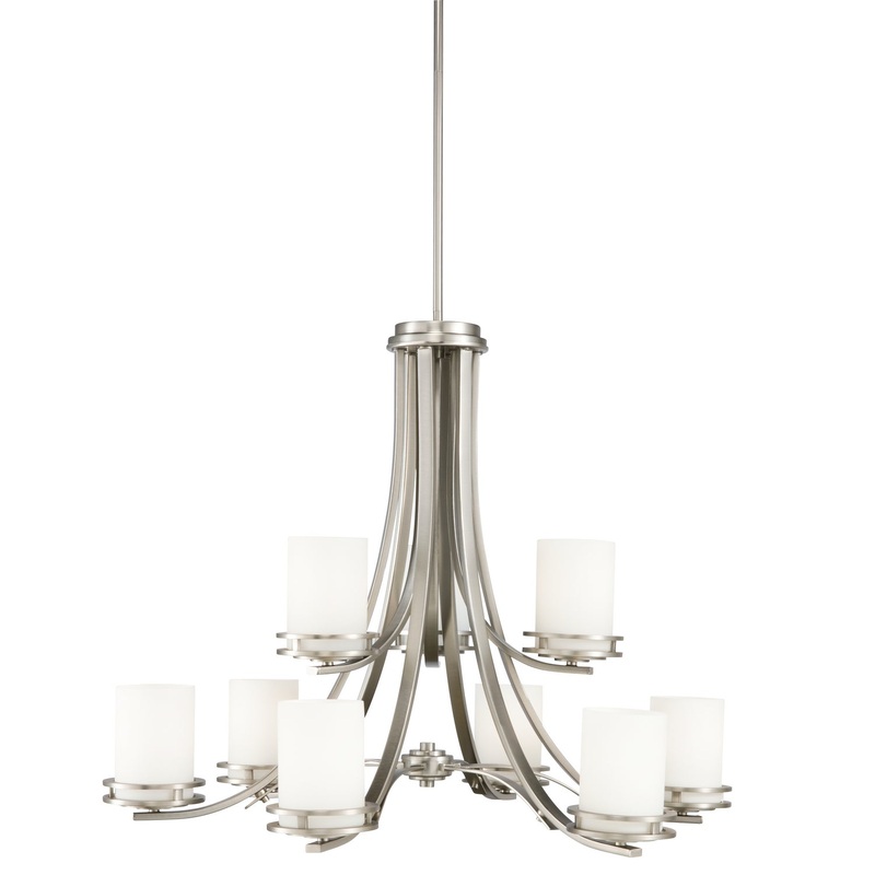 Kichler 1674NI Nine Light Chandelier, Brushed Nickel