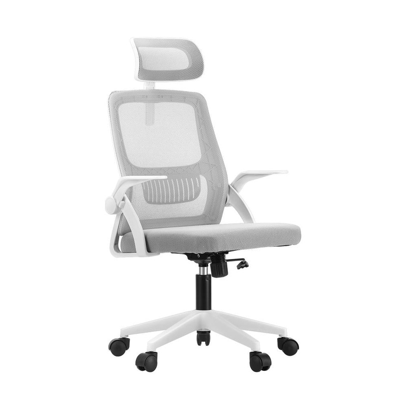 Mesh Office Chair Fabric Seat White