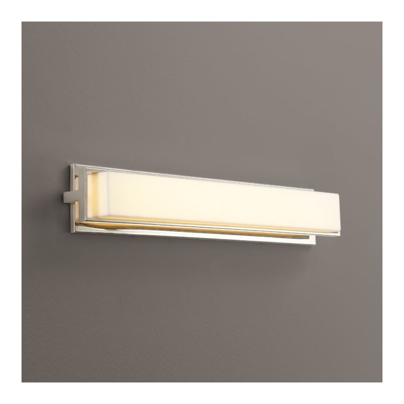 Plato Single-Light LED 26″ Bathroom Vanity Fixture – Polished Nickel