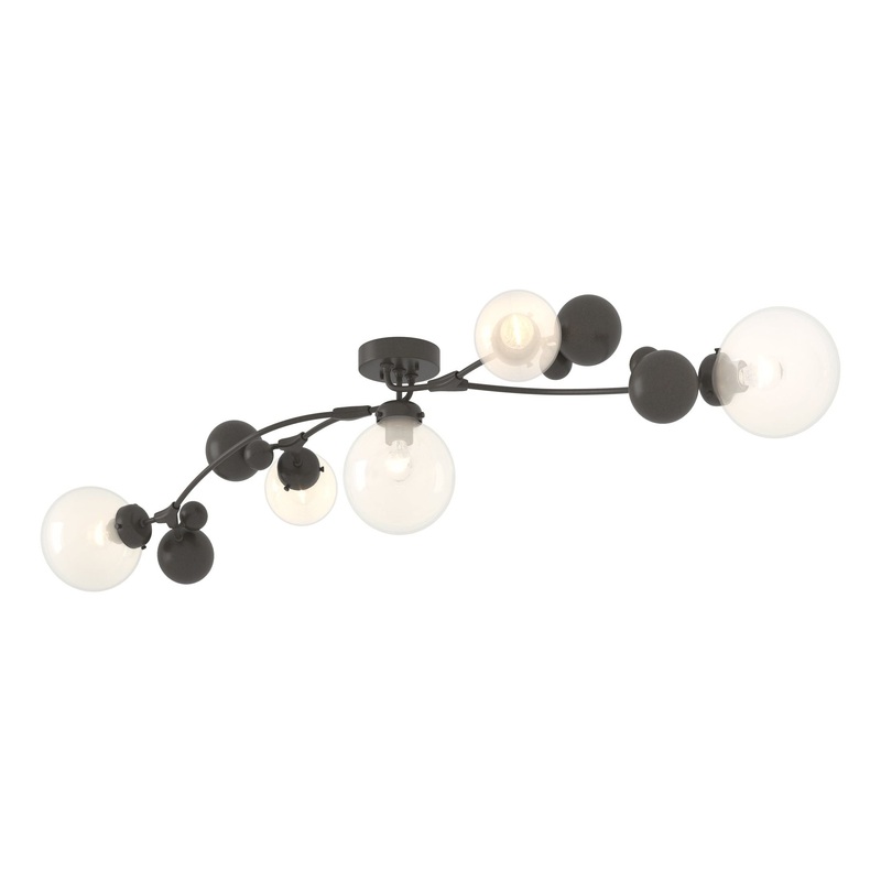 Sprig Semi-Flush Dark Smoke Opaline Glass (WF)