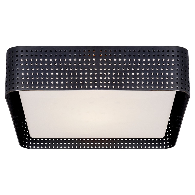 Two Light Flush Mount from the Precision Collection in Bronze Finish by Visual Comfort Signature