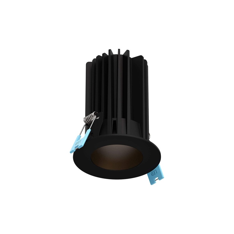 2″ High-Power Round Regressed Downlight Black 120V | Triac Dimming