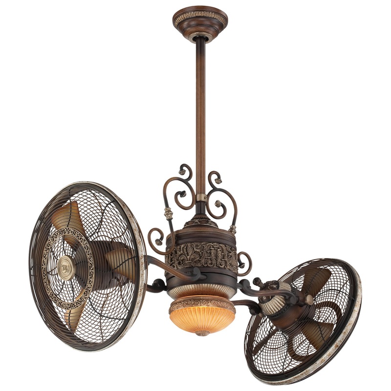 6-blade Traditional Gryo Led 42″Performance Fan by Minka Aire (Dry Rated) Belcaro Walnut/Belcaro Walnut