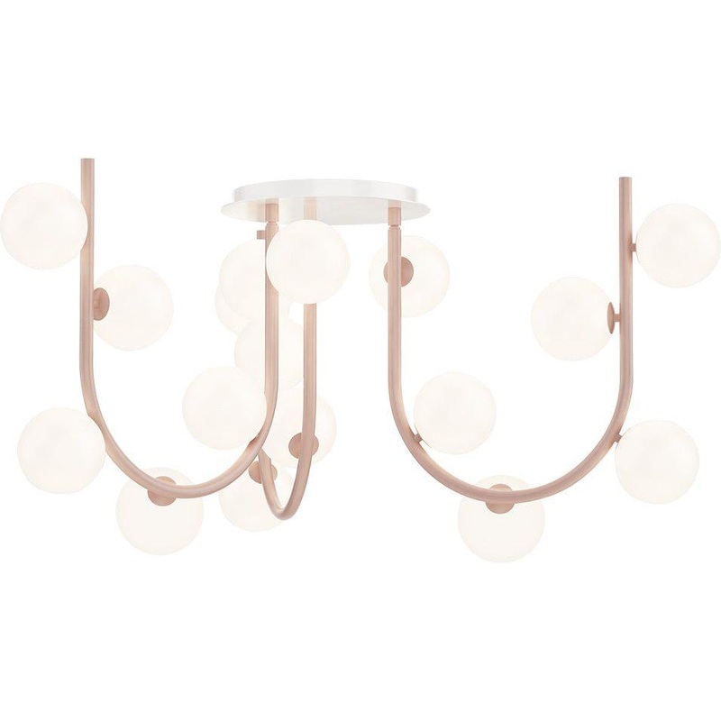 Contour MTO 18-Light Fixed Pendant Palazzo Pink