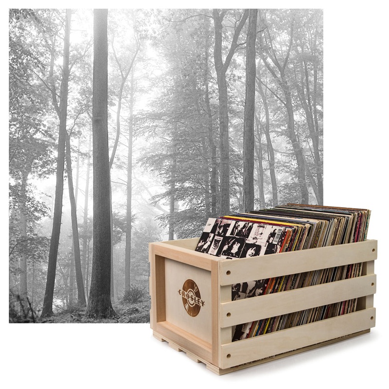 Crosley Record Storage Crate & Taylor Swift Folklore (In The Trees Edition) – Double Vinyl Album Bundle