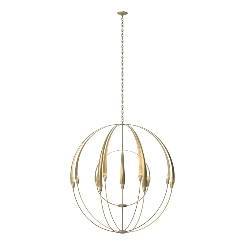 Double Cirque Large Scale Chandelier Modern Brass