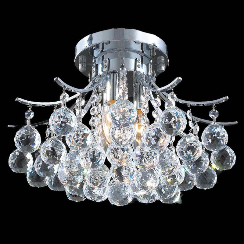 Essentials 3-Light Semi Flush Mount Chrome