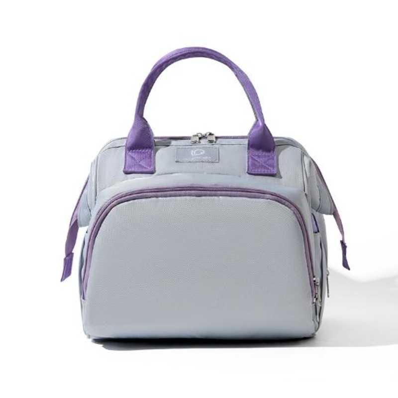 Grayish purple Versatile 3-in-1 Nappy Bag | Convertible Backpack, Tote & Crossbody with Insulated Pockets