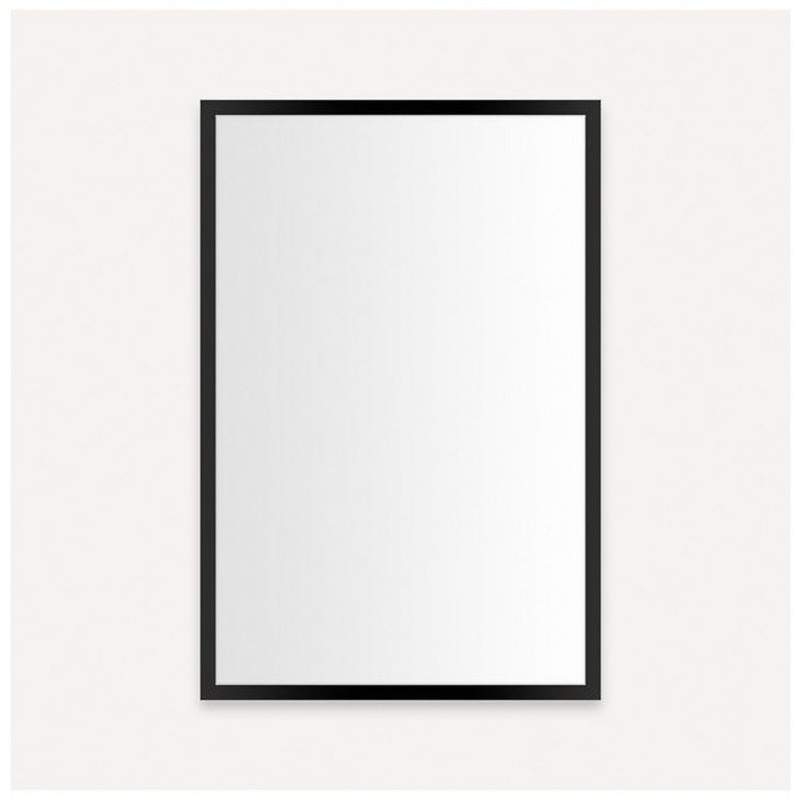 Medicine Cabinet Profiles 20W x 30H x 4D Inch 1 Doors Mirror Matte Black Flat Top Reversible Non-Electric