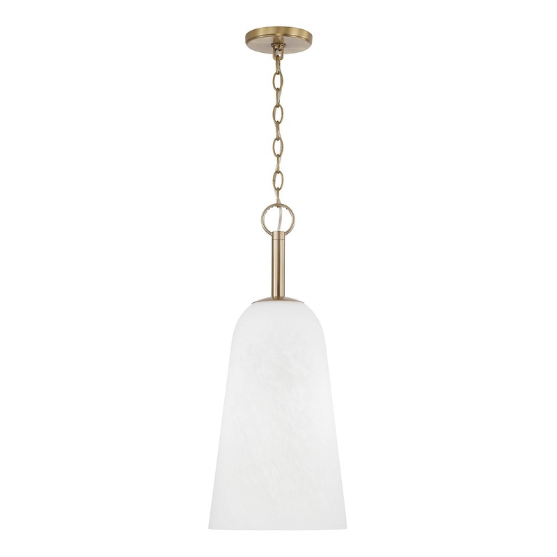 One Light Pendant from the Romy Collection in Matte Brass Finish by Capital Lighting