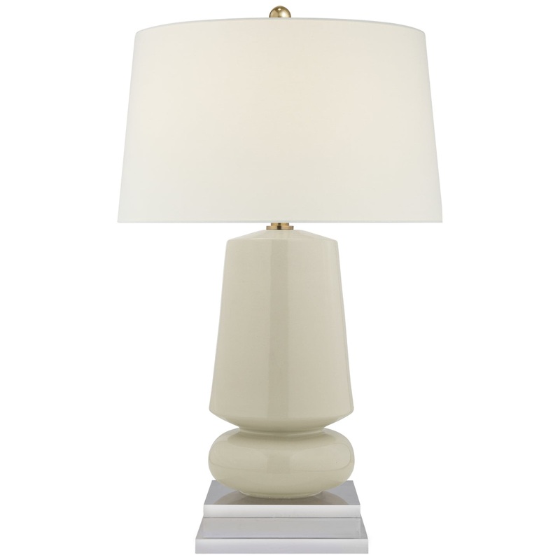 One Light Table Lamp from the Parisienne Collection in Coconut Porcelain Finish by Visual Comfort Signature