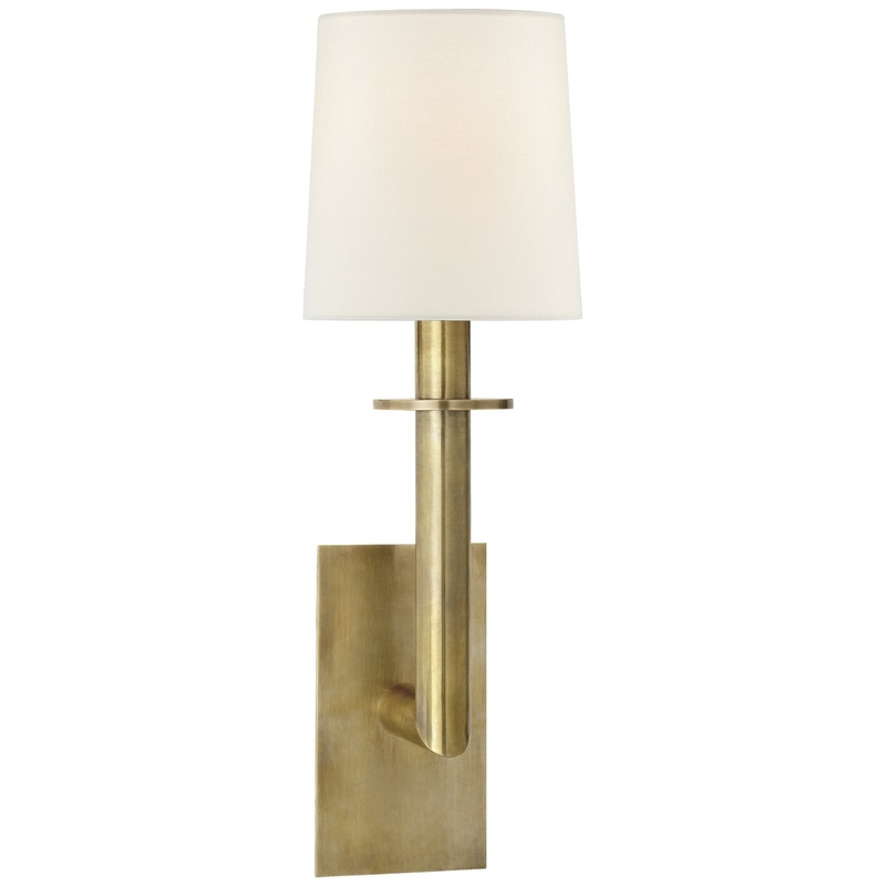 One Light Wall Sconce from the Dalston Collection in Hand-Rubbed Antique Brass Finish by Visual Comfort Signature