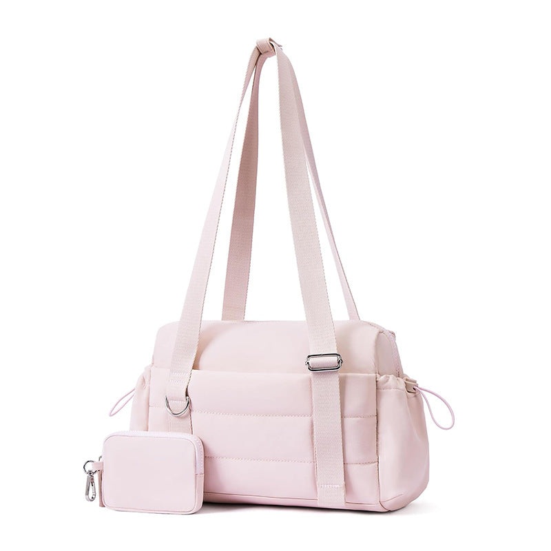 Pink Chic Women’s Mini Gym Duffel Bag – Lightweight Nylon Shoulder Tote with Wet Pocket, Multiple Compartments & Removable Pouch