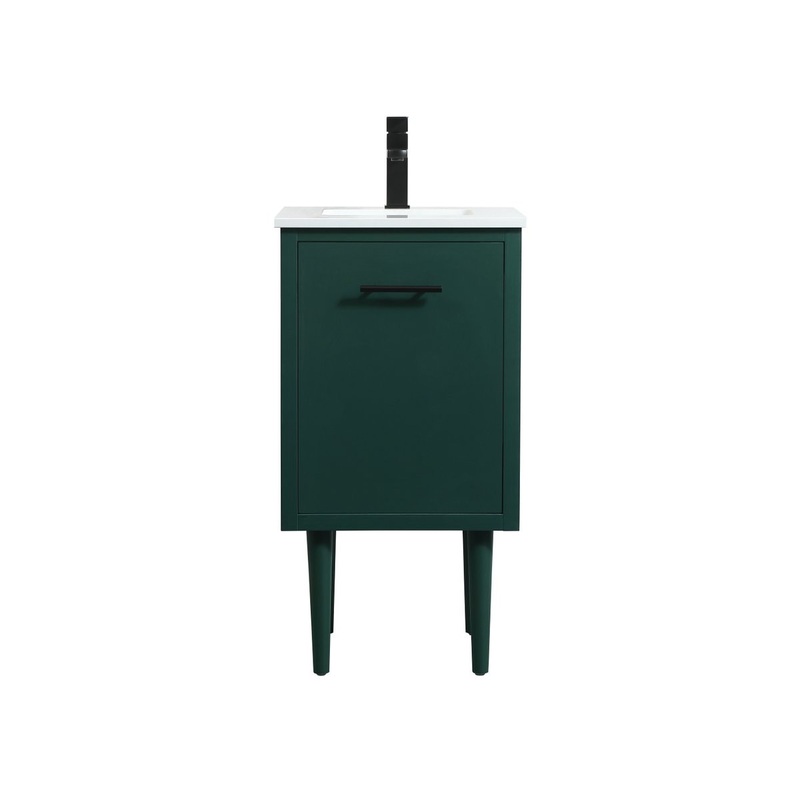 Single Bathroom Vanity from the Cyrus Collection in Green Finish by Elegant Lighting