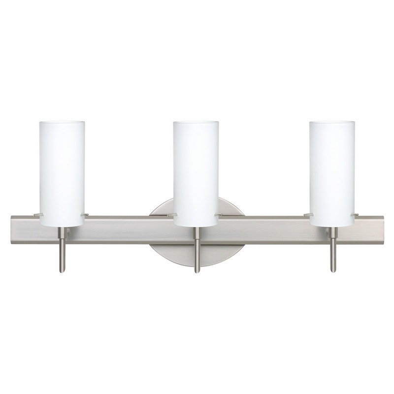 Three Light Wall Sconce from the Copa Collection in Satin Nickel Finish by Besa