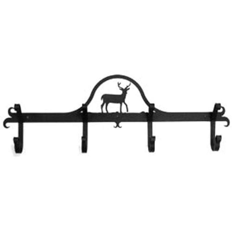 Village Wrought Iron CB-3 Deer Coat Bar