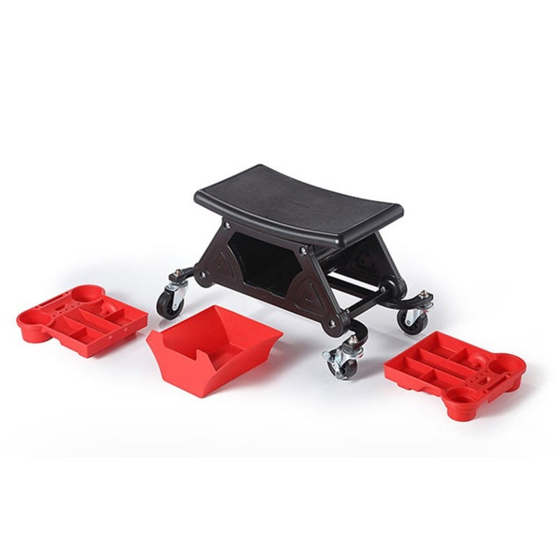With Drawers Auto Repair Polishing Stool – Detachable Seat Car Wash Tool Creeper Stool