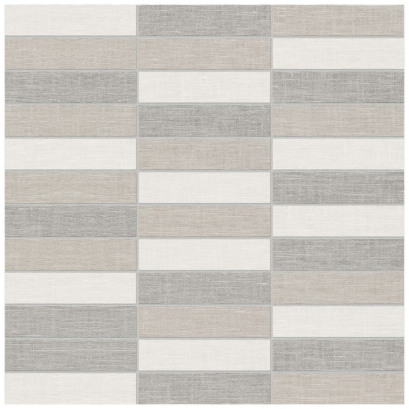 1″ x 4″ Belgian Linen Light Blend Stacked Mosaics. I Sheet = .96 Sq. Ft.
