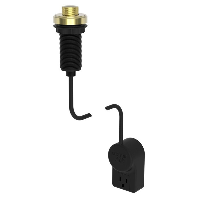 Air Activation Switch Muncy Disposer with Power Adapter Forever Brass PVD Brass