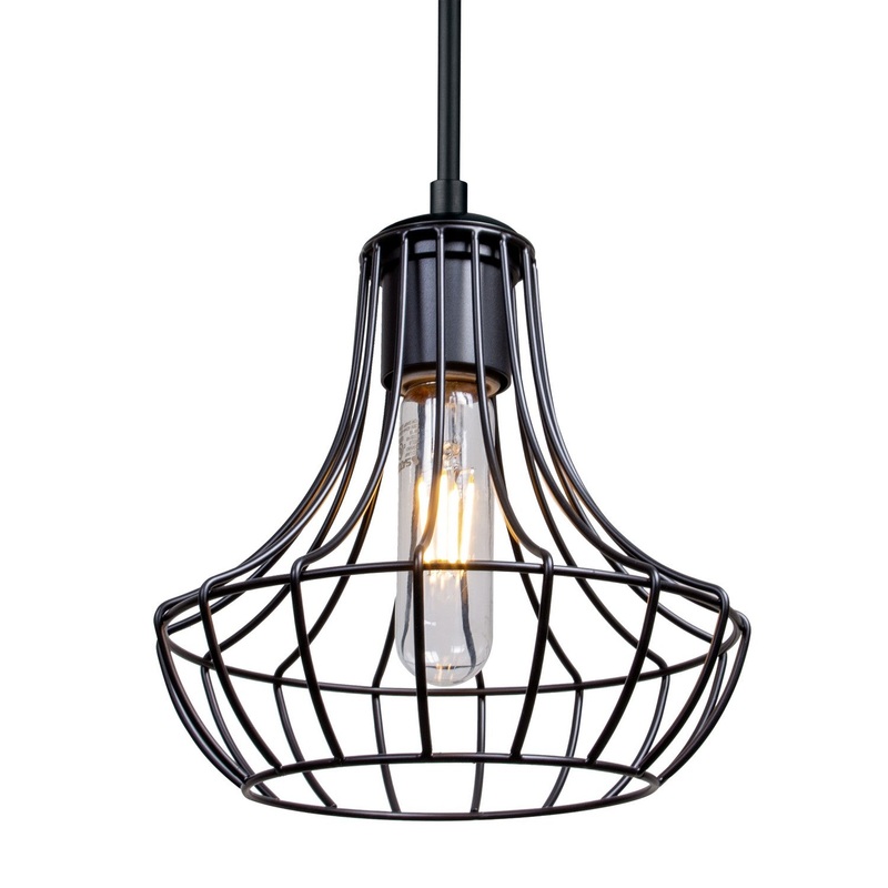 Besa 1JC-SPEZ07-BK Besa Spezza 7 Pendant One Light Pendant Black