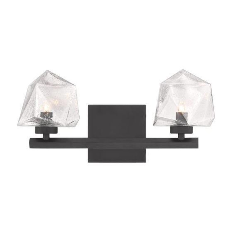 Castello 2-Light Bathroom Vanity Light Matte Black