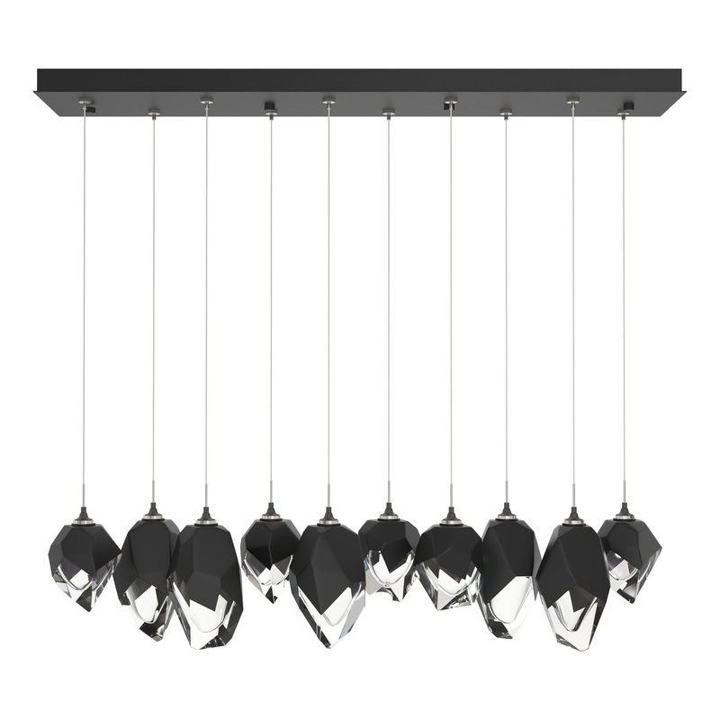Chrysalis 10-Light Mixed Crystal Pendant Black Black Crystal (BP)