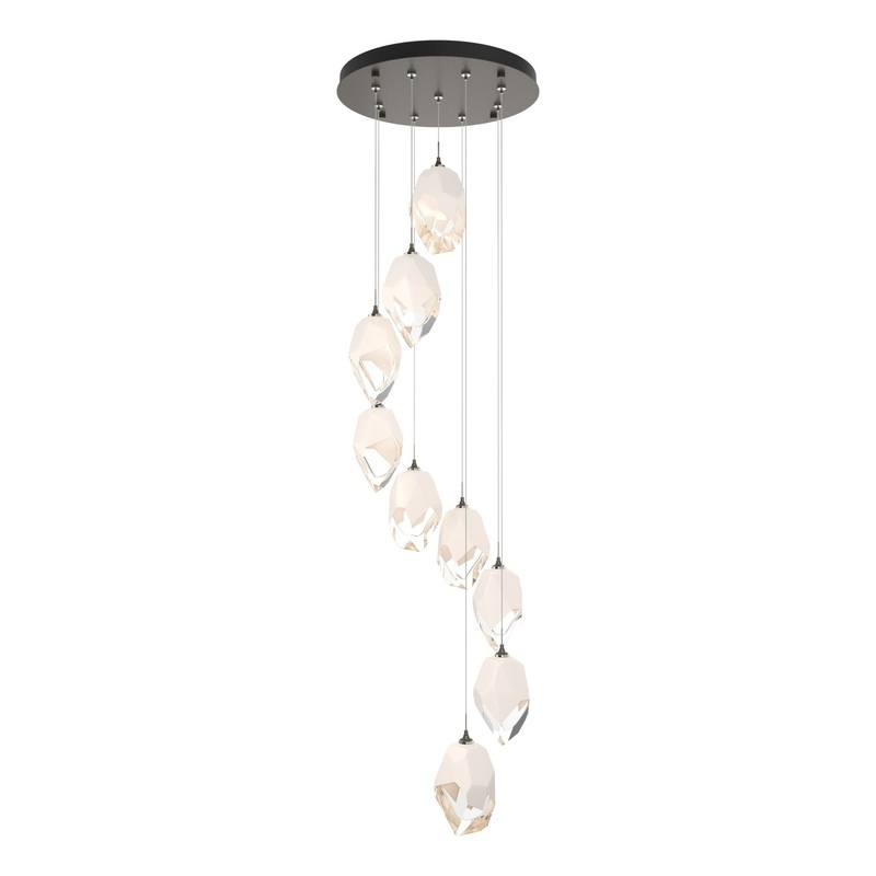 Chrysalis 9-Light Large Crystal Pendant Dark Smoke White Crystal (WP)