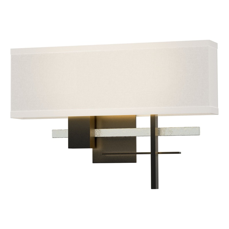 Cosmo Sconce Black Vintage Platinum Flax Shade (SE)